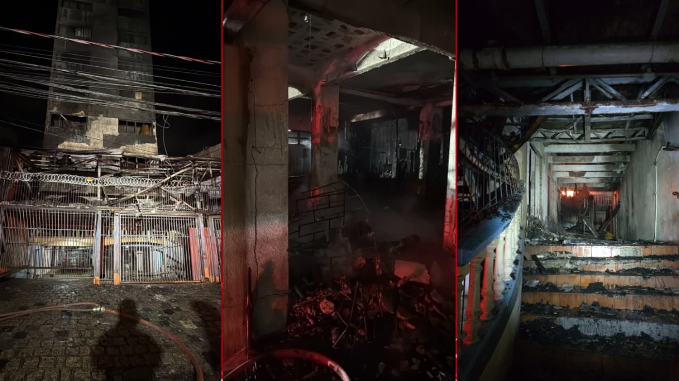 Incêndio em Curitiba deixa dois mortos e força interdição de prédio no Centro