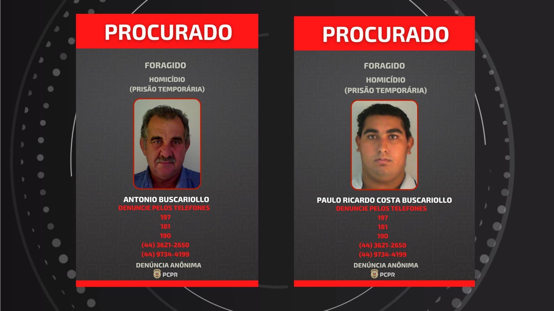 Pai e filho suspeitos de morte de cobradores em Icaraíma são procurados pela Interpol