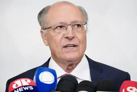 Cadu Gomes/VPR Brasília (DF) 17/03/2025 - Vice-presidente da República Geraldo Alckmin durante entrevista coletiva no Palácio do Planalto onde fala sobre o desempenho do setor de eletroeletrônicos com Associação Nacional de Fabricantes de Produtos Eletroeletrônicos - ELETROS. Foto: Cadu Gomes/VPR