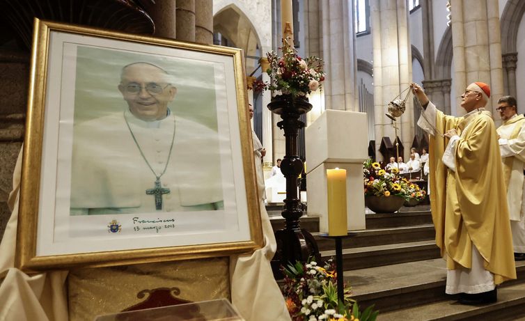 São Paulo (SP), 21/04/2025 - Cardeal Odilo Pedro Scherer, arcebispo de São Paulo, preside missa em sufrágio do Papa Francisco que faleceu nesta segunda-feira.
Foto: Paulo Pinto/Agência Brasil