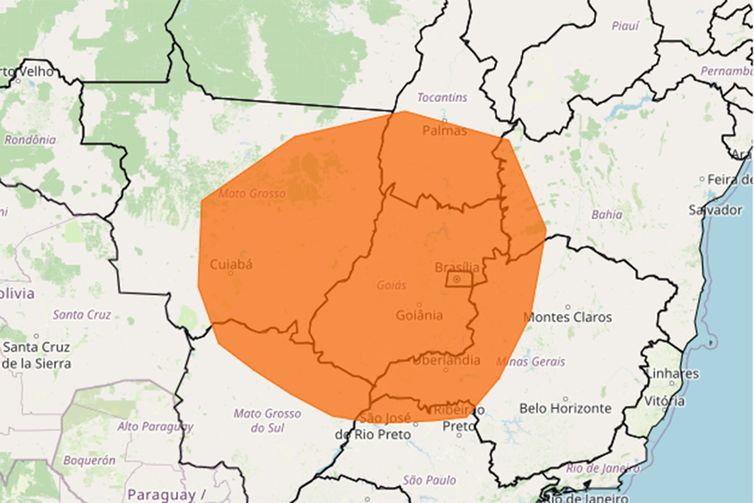 Brasília (DF), 22/08/2025 - Alerta do inmet sobre baixa umidade. Foto: Inmet/Divulgação